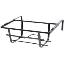 Balconiera Regolabile "tulipano" Portavaso Rettangolare In Ferro Battuto Fioriera "made In Italy" -50 Cm