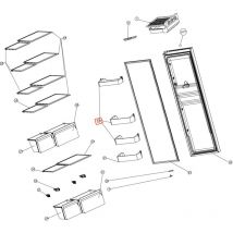 Balconnet bouteilles (repère n°37) 407X136X90 mm