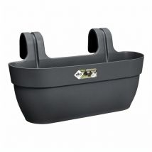ELHO - Pot de fleurs - Vibia Campana Easy Hanger Large - Anthracite - Balcon extérieur - L 24.1 x W 46 x H 26.5 cm