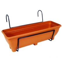 Balcony/Fence Holder - Plain Back Planter Holder - Terracotta