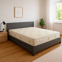 Baldiflex - Materasso Memory Foam 25 cm Duck con fodera Aloe Vera Piazza e mezza misura 100x200 cm