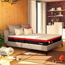 Matelas fluttuo 120 x 190 cm Mousse à Mémoire et Mini-Ressorts ensaches Technologie Hybride Multi Densité Soutien Moyen Épaisseur 25 cm - Baldiflex