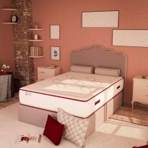 Baldiflex - Matelas grand amour 160 x 190 cm - Mousse à mémoire de forme et Mousse - Épaisseur 30 cm - 2 personnes