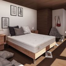 Baldiflex - Matelas Hybride - 1600 Ressorts et mousse à mémoire de forme - mesure 120x200 cm