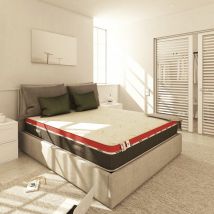 Baldiflex - Matelas Hybride avec Ressorts Ensaches et mémoire de Forme 5 cm Energy 800 mesure 80x200 cm