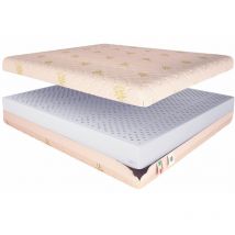 Baldiflex - Matelas Latex Haute 16 cm Latex 100% avec revetement Aloe Vera 70x190 cm