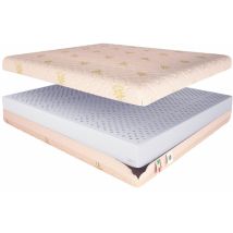 Baldiflex - Matelas Latex Haute 16 cm Latex 100% avec revetement Aloe Vera 160x200 cm