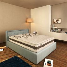 Baldiflex - Matelas à mémoire de forme 25 cm de haut Certificat aseptisé Bande respirante 3D Nuits d'Argent Plus 120x190 cm