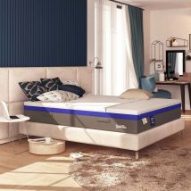 Baldiflex - Materasso 3000 Molle e Memory 5 cm Alto 30 cm Hybrid Super Big Bros misura 160x190 cm