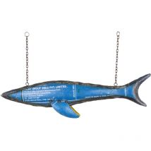 Origen - Signes Grimalt Mur de figurines marins Adorno Adorno Pendant Fish Metal Plates bleu 21x10x85cm 28634