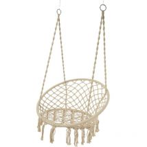 Hängesessel Boho creme mit Fransen Hängesessel