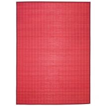 Thedecofactory - bali chic - Tapis en bambou à lattes et ganse rouge 133x180