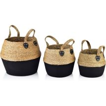 Bali-set Mit 3 Körben L30x38xh34cm, M28x32xh28cm, B23x26xh24cm