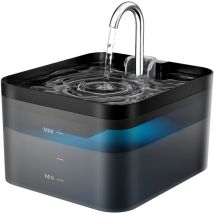 Fontaine Pour Chat, Filtration Multiple 2,2 L, 2 Modes De Débit D'Eau, Avec 1 Filtres + 1 Filet Éponge, Noir - Balimo