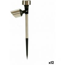 Balise de recharge articulée solar acier argenté 15 x 10 x 28 cm (12 pièces)