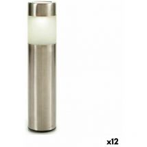Balise de recharge solar argent acier polypropylène (12 pièces)