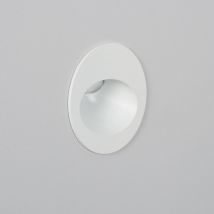 Balise Extérieure Murale led Encastrable 3W Ronde Coney Blanche 4000K Blanc neutre