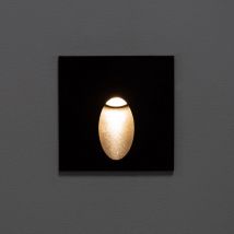 Balise Extérieure Murale led Encastrable 3W Carrée Ellis Grise 2700K Blanc chaud