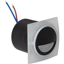 Efectoled - Balise led 3W Encastrable au Mur Carée Occulare Noire 4000K Blanc neutre