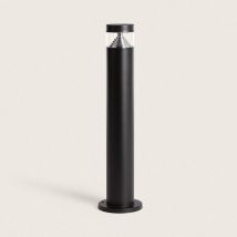 Balise led Extérieur 5W en Saillie sur Pied 50cm Inti Inox Noire 3000K Blanc chaud
