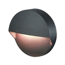 Zambelis - Balise Murale Extérieure led D105 2W IP65 Graphite Blanc chaud - 2900K