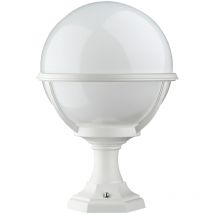Baliza clásica clic-clac globo IP44 E27 42W 400mm Blanco