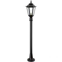 Baliza clásica elite 6 IP44 E27 42W 1240mm Cristal transparente Negro