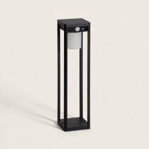 Baliza de Pie Exterior Solar led 2,5W 40cm Aluminio con Sensor de Movimiento Devah Negro