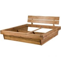 Bett mit Bettkasten Wildeiche 140x200 natur geölt innsbruck 240