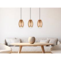 Pendelleuchte bidar 3-flammig in Coffee mit ausgefallenem Stanzmuster, b: 71cm