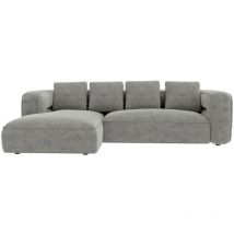 Mobilier Deco - balkis - Canapé d'angle design en tissu gris - Angle gauche