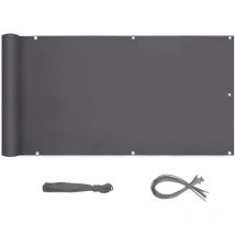 Sekey Balkon Sichtschutz Balkonabdeckung Balkonverkleidung blickdichte Wind- und UV-Schutz, 100% Privatsphäre, mit Ösen, Nylon Kabelbinder und