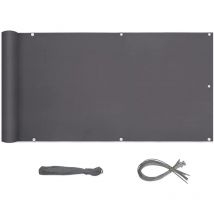 Salcar - Sekey Balkon Sichtschutz Balkonabdeckung Balkonverkleidung blickdichte Wind- und UV-Schutz, 100% Privatsphäre, mit Ösen, Nylon Kabelbinder