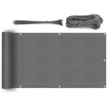 Balkonsichtschutz Balkonabdeckung hdpe 220g/m², Anthrazit 0,75m x 3m