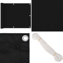 Bearsu - Balkon-Sichtschutz Schwarz 75x500 cm Oxford-Gewebe - Balkon Sichtschutz - Windschutz - Wasserfest - uv Schutz - Oxford Gewebe - Home & Living