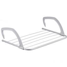 Balkon-Wäscheständer aus Stahl, zum Aufhängen am Geländer