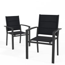 Devoko - Balkonstuhle 2er Set Alu GartenstuhlBalkonstuhl stapelbar verstellbar klappbarBelastbarkeit 120 kg AluminiumOutdoor,Dunkelgrau - Dunkelgrau