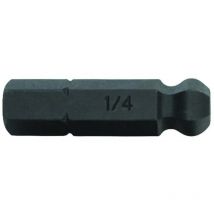 Bondhus BI1/4" Ball End Hex Insert Bit, 1/4" , 11012