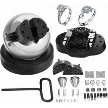 Mophorn - vevor Outil de Reglage de Gravure avec 34 pieces deAttachement, Ensemble Complet deEtau a Bloc de 5 pouces, Etau a Boule de Gravure Base en