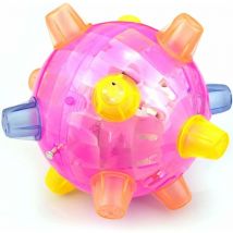 Balle de saut à led pour chien, activation de saut, boule lumineuse en caoutchouc, balles de saut clignotantes non toxiques, balle de danse flash non