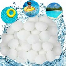 Balle filtrante piscine,Balles Filtrantes,Boules de Filtre de Piscine, 1000g remplacent 36kg de Sable filtrant,Convient aux grandes piscines,
