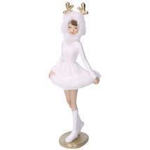 Ballerine en résine blanche pour femme, 12x9x32,5 cm