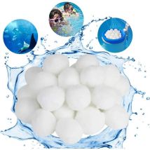 Balles Filtrantes, 700g Boules de Filtre de Piscine, Billes Filtrantes, Alternative pour 25 kg de Sable Filtrant, Média Filtre à Fibres pour Piscine,