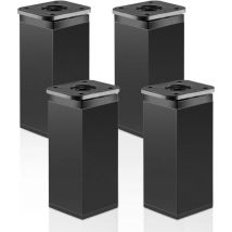 Ballshop 4 Stück Möbelfüße Verstellbar, 40 X 40 X 100mm (+20mm) Höhenverstellbar Vierkant-profil Schrankfüsse, Füße Möbel Mit Elegantes Design Für 