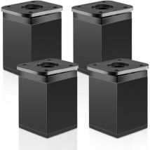 Ballshop 4 Stück Möbelfüße Verstellbar, 40 X 40 X 60mm (+20mm) Höhenverstellbar Vierkant-profil Schrankfüsse, Füße Möbel Mit Elegantes Design Für 