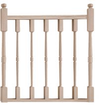 Balaustra con colonnine tornite - Rovere - 320 cm