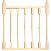 Balaustra con colonnine tornite - Legno di pino - 320 cm
