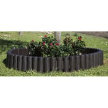 Bordatura modulare per aiuole colore muschio – 2,3 metri – Plastica resistente – 6 elementi componibili