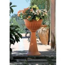Säule Alba Flowers cm. 43x74,5h beleuchtet. 20 Pflanzgefäße aus Terrakotta-Kunststoff 31904 - Bama