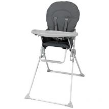 Bambisol - Chaise haute fixe avec tablette réglable en profondeu grise